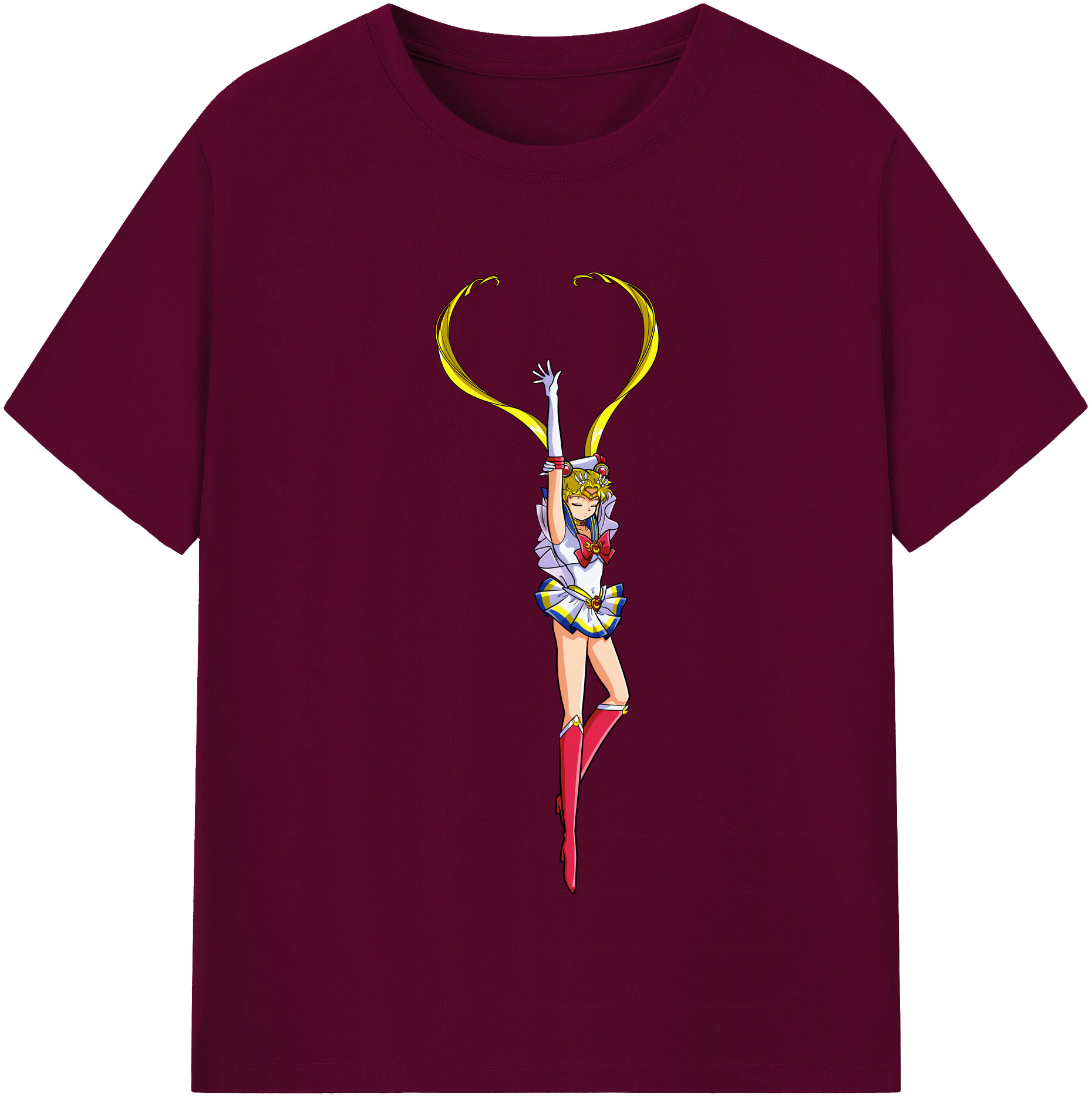 （画像用） 美少女戦士セーラームーン 月野 うさぎ つきの うさぎ Sailor Moon Tsukino Usagi レディースカジュアルプリントTシャツ（綿100％）